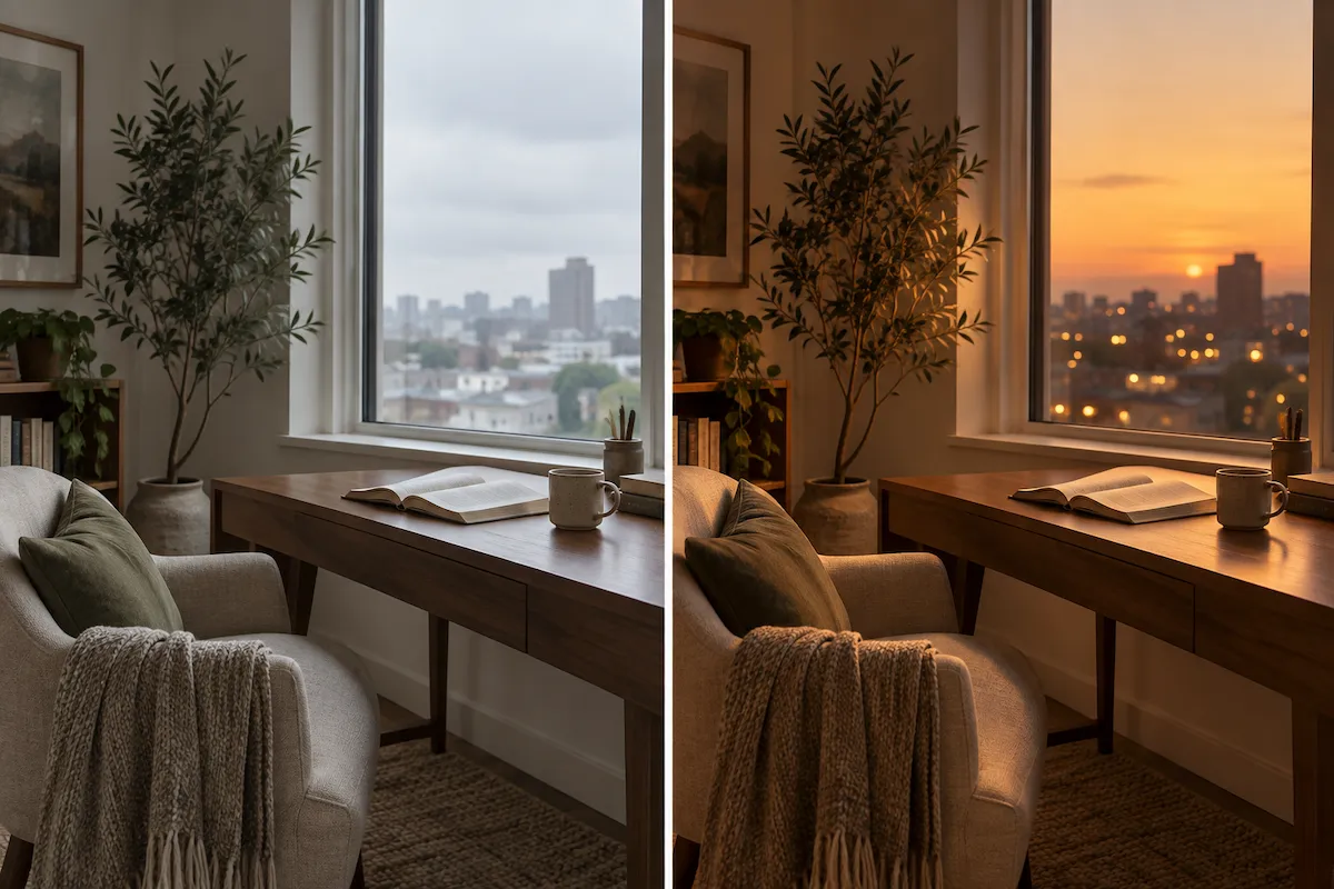 A focused before-and-after image edit made with Seedream 5.0 Lite