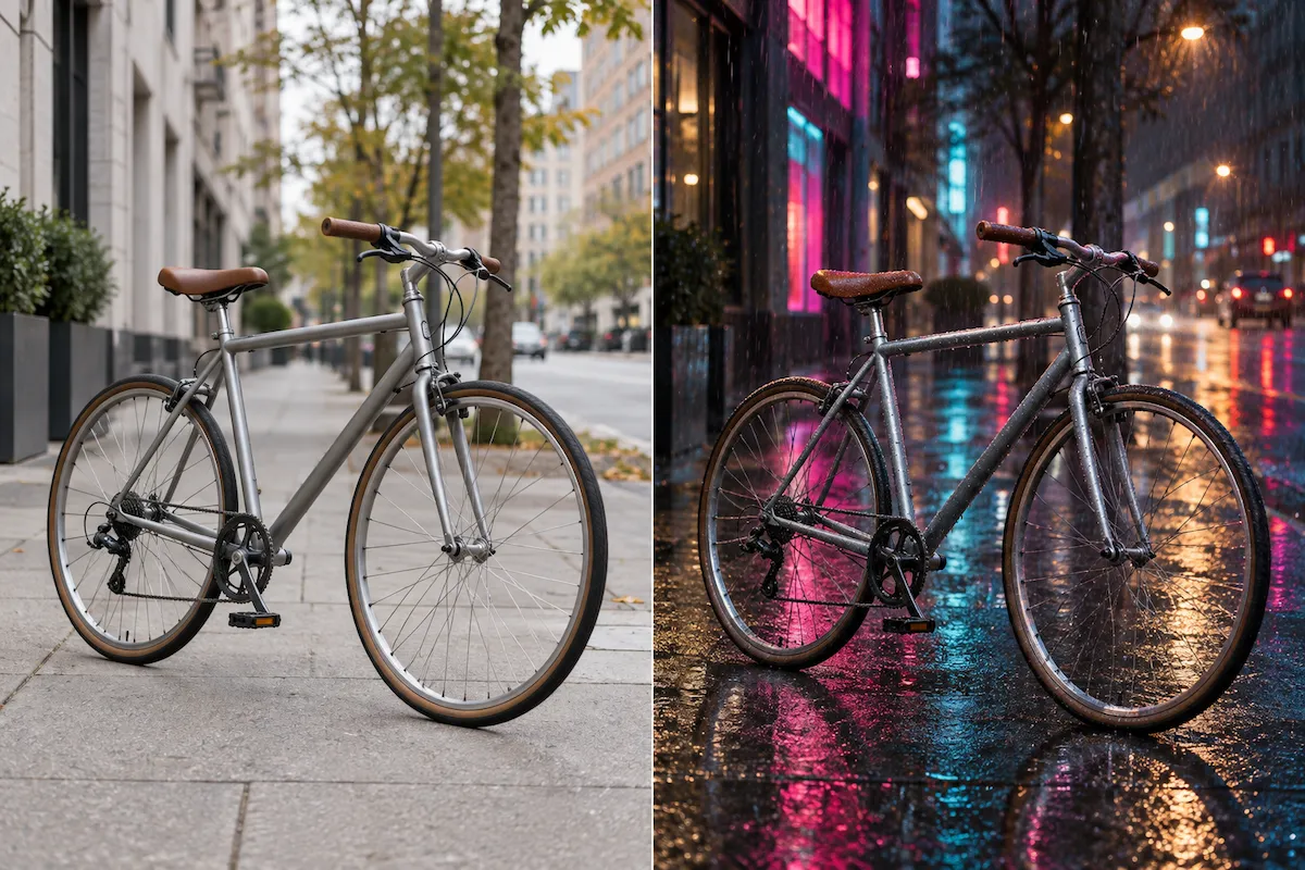 The same subject transformed into different visual styles